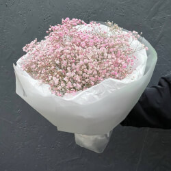 Букет «Розовый пони: 5 гипсофил в лаконичной упаковке» Букет «Розовый пони: 5 гипсофил в лаконичной упаковке»