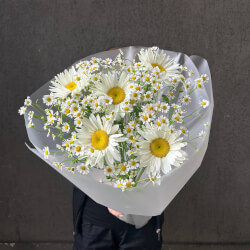 Букет «Букет «Любит-не любит: микс из ромашек»» Букет «Букет «Любит-не любит: микс из ромашек»»