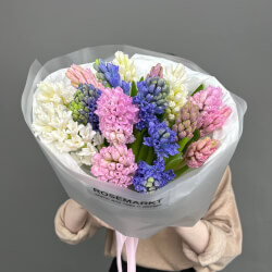 Букет «Природный диффузор: микс из гиацинтов» Букет «Природный диффузор: микс из гиацинтов»