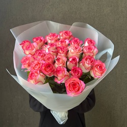 Букет «Розовые розы с большим бутоном. 25 шт НЕДОРОГО» Букет «Розовые розы с большим бутоном. 25 шт НЕДОРОГО»